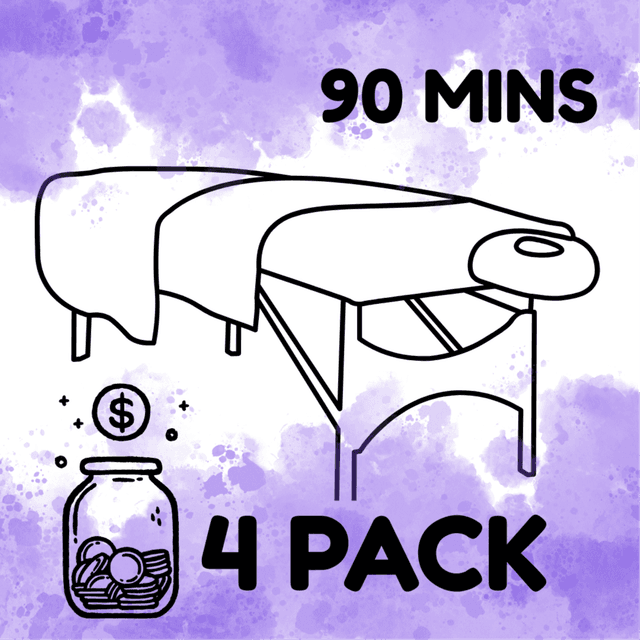 4 PACK- 90 MINUTES Therapeutic at Muscles Knead Work in Rossville, GA